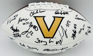 Vanderbilt Commodores team signed football, Jared Curtis autograph, Clark Lea autograph, 2026 Vanderbilt memorabilia, SEC football memorabilia, 2026 team signed football, BAS authenticated, Vanderbilt team collectible, college football memorabilia, Junior Sherrill autograph, Sedrick Alexander autograph, football memorabilia, Vanderbilt football autograph, Commodores roster autograph, five-star quarterback memorabilia