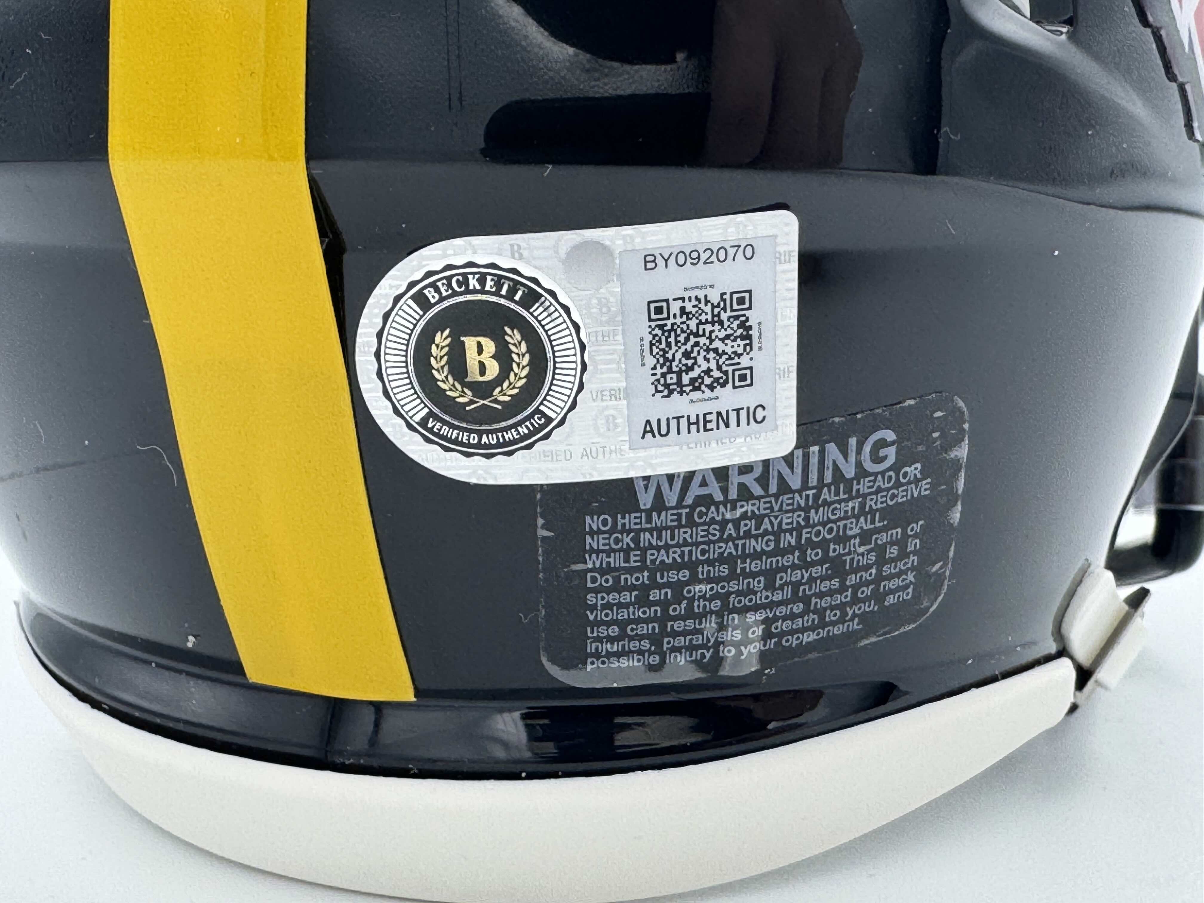 Jeremy Hecklinski Signed Iowa Hawkeyes ANF Mini Helmet Autograph BAS J70 - Image 2