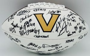 Vanderbilt Commodores team signed football, Jared Curtis autograph, Clark Lea autograph, 2026 Vanderbilt memorabilia, SEC football memorabilia, 2026 team signed football, BAS authenticated, Vanderbilt team collectible, college football memorabilia, Junior Sherrill autograph, Sedrick Alexander autograph, football memorabilia, Vanderbilt football autograph, Commodores roster autograph, five-star quarterback memorabilia