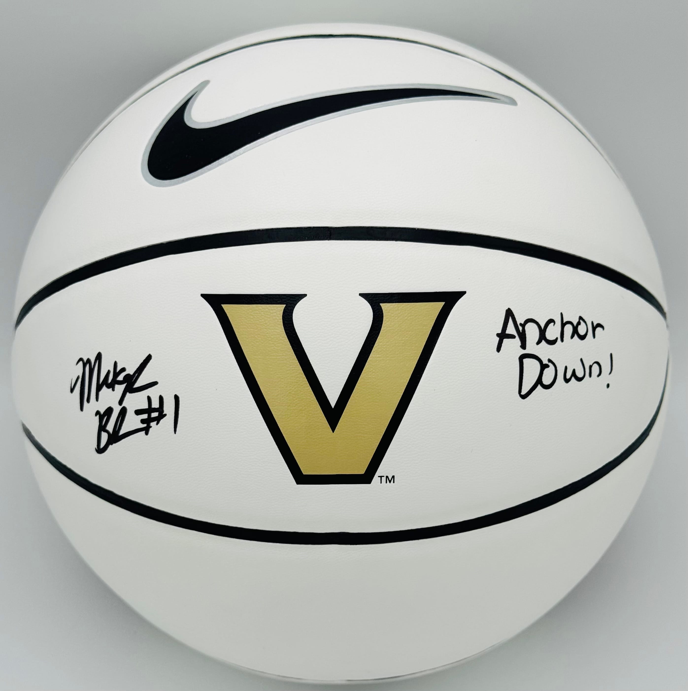 Mikayla Blakes autograph, Mikayla Blakes signed, Vanderbilt Commodores memorabilia, signed logo basketball, white panel basketball, BAS authenticated, autographed basketball, women's basketball memorabilia, SEC basketball memorabilia, college basketball memorabilia, Commodores collectible, guard autograph, SEC Player of the Year, national scoring leader, NCAA basketball memorabilia