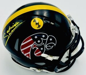 Sedrick Shaw Signed Iowa Hawkeyes ANF Mini Helmet Autograph Football BAS K428