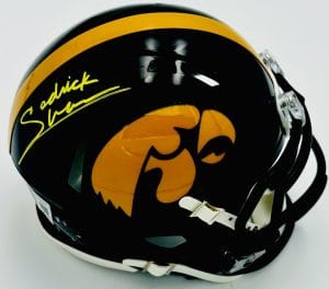 Sedrick Shaw Signed Iowa Hawkeyes Mini Helmet Autograph Football BAS J397