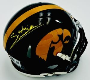 Sedrick Shaw Signed Iowa Hawkeyes Mini Helmet Autograph Football BAS J405