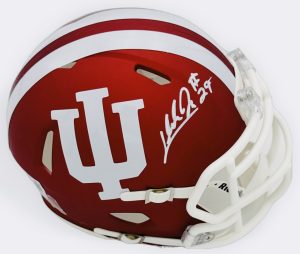 Lee Beebe autograph, Lee Beebe signed, Indiana Hoosiers memorabilia, national champion memorabilia, signed mini helmet, Indiana collectible, BAS authenticated, autographed mini helmet, running back autograph, Big Ten football memorabilia, college football memorabilia, Hoosiers collectible, mini helmet display, UAB transfer autograph, Indiana football autograph