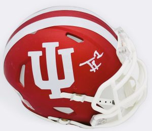 Turbo Richard autograph, Turbo Richard signed, Indiana Hoosiers memorabilia, national champion memorabilia, signed mini helmet, Indiana collectible, BAS authenticated, autographed mini helmet, running back autograph, Big Ten football memorabilia, college football memorabilia, Hoosiers collectible, mini helmet display, Indiana football autograph, Hoosiers running back