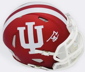 Turbo Richard autograph, Turbo Richard signed, Indiana Hoosiers memorabilia, national champion memorabilia, signed mini helmet, Indiana collectible, BAS authenticated, autographed mini helmet, running back autograph, Big Ten football memorabilia, college football memorabilia, Hoosiers collectible, mini helmet display, Indiana football autograph, Hoosiers running back