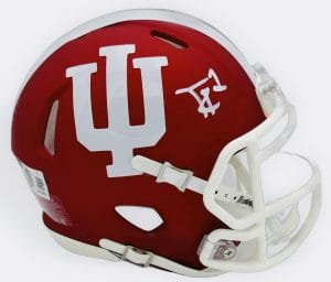 Turbo Richard autograph, Turbo Richard signed, Indiana Hoosiers memorabilia, national champion memorabilia, signed mini helmet, Indiana collectible, BAS authenticated, autographed mini helmet, running back autograph, Big Ten football memorabilia, college football memorabilia, Hoosiers collectible, mini helmet display, Indiana football autograph, Hoosiers running back