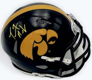 Marvin McNutt autograph, Marvin McNutt signed, Iowa Hawkeyes memorabilia, signed mini helmet, Iowa collectible, BAS authenticated, autographed mini helmet, wide receiver autograph, Big Ten football memorabilia, college football memorabilia, Hawkeyes collectible, mini helmet display, Iowa all-time receiving leader, Big Ten Receiver of the Year, Iowa football autograph