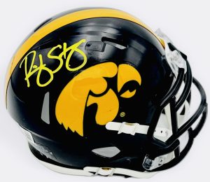 Ricky Stanzi autograph, Ricky Stanzi signed, Iowa Hawkeyes memorabilia, Stars and Stripes mini helmet, signed mini helmet, BAS authenticated, autographed mini helmet, quarterback autograph, Big Ten football memorabilia, college football memorabilia, Hawkeyes collectible, patriotic helmet display, Orange Bowl champion, mini helmet collectible, Iowa football autograph