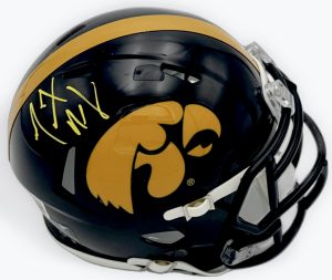 Marvin McNutt autograph, Marvin McNutt signed, Iowa Hawkeyes memorabilia, signed mini helmet, Iowa collectible, BAS authenticated, autographed mini helmet, wide receiver autograph, Big Ten football memorabilia, college football memorabilia, Hawkeyes collectible, mini helmet display, Iowa all-time receiving leader, Big Ten Receiver of the Year, Iowa football autograph