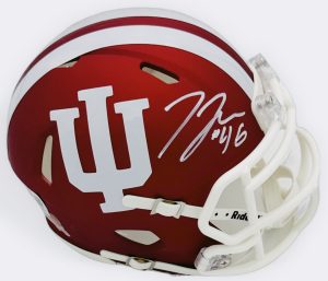 Isaiah Jones autograph, Isaiah Jones signed, Indiana Hoosiers memorabilia, national champion memorabilia, signed mini helmet, Indiana collectible, BAS authenticated, autographed mini helmet, linebacker autograph, Big Ten football memorabilia, college football memorabilia, Hoosiers collectible, mini helmet display, Big Ten linebacker, Indiana football autograph