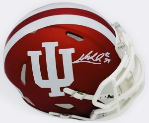 Lee Beebe autograph, Lee Beebe signed, Indiana Hoosiers memorabilia, national champion memorabilia, signed mini helmet, Indiana collectible, BAS authenticated, autographed mini helmet, running back autograph, Big Ten football memorabilia, college football memorabilia, Hoosiers collectible, mini helmet display, UAB transfer autograph, Indiana football autograph