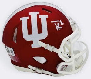 Turbo Richard autograph, Turbo Richard signed, Indiana Hoosiers memorabilia, national champion memorabilia, signed mini helmet, Indiana collectible, BAS authenticated, autographed mini helmet, running back autograph, Big Ten football memorabilia, college football memorabilia, Hoosiers collectible, mini helmet display, Indiana football autograph, Hoosiers running back