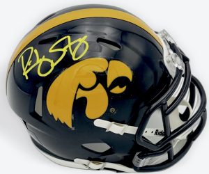 Ricky Stanzi autograph, Ricky Stanzi signed, Iowa Hawkeyes memorabilia, signed mini helmet, Iowa collectible, BAS authenticated, autographed mini helmet, quarterback autograph, Big Ten football memorabilia, college football memorabilia, Hawkeyes collectible, mini helmet display, Orange Bowl champion, Iowa football autograph, Hawkeyes quarterback