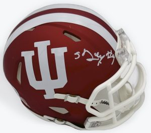 Stephen Daley autograph, Stephen Daley signed, Indiana Hoosiers memorabilia, signed mini helmet, Indiana collectible, BAS authenticated, autographed mini helmet, defensive lineman autograph, Big Ten football memorabilia, college football memorabilia, Hoosiers collectible, mini helmet display, All-America autograph, Indiana football autograph, national champion autograph