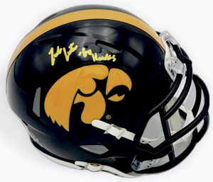 Zach Lutmer autograph, Zach Lutmer signed, Iowa Hawkeyes memorabilia, signed mini helmet, Iowa collectible, BAS authenticated, autographed mini helmet, defensive back autograph, Big Ten football memorabilia, college football memorabilia, Hawkeyes collectible, mini helmet display, NCAA memorabilia, Iowa football autograph, All-Big Ten defensive back