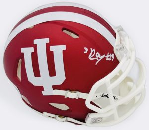 Stephen Daley autograph, Stephen Daley signed, Indiana Hoosiers memorabilia, signed mini helmet, Indiana collectible, BAS authenticated, autographed mini helmet, defensive lineman autograph, Big Ten football memorabilia, college football memorabilia, Hoosiers collectible, mini helmet display, All-America autograph, Indiana football autograph, national champion autograph