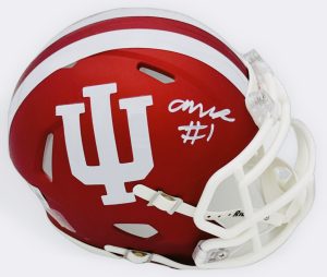 Amare Ferrell autograph, Amare Ferrell signed, Indiana Hoosiers memorabilia, national champion memorabilia, signed mini helmet, Indiana collectible, BAS authenticated, autographed mini helmet, safety autograph, Big Ten football memorabilia, college football memorabilia, Hoosiers collectible, mini helmet display, NFL draft prospect autograph, Indiana football autograph