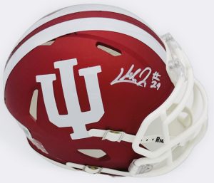 Lee Beebe autograph, Lee Beebe signed, Indiana Hoosiers memorabilia, national champion memorabilia, signed mini helmet, Indiana collectible, BAS authenticated, autographed mini helmet, running back autograph, Big Ten football memorabilia, college football memorabilia, Hoosiers collectible, mini helmet display, UAB transfer autograph, Indiana football autograph