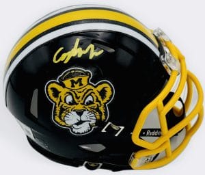 Cayden Lee autograph, Cayden Lee signed, Missouri Tigers memorabilia, Mizzou memorabilia, signed mini helmet, Missouri collectible, BAS authenticated, autographed mini helmet, wide receiver autograph, SEC football memorabilia, college football memorabilia, Mizzou collectible, mini helmet display, NCAA memorabilia, Missouri football autograph