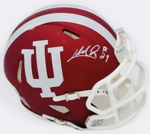 Lee Beebe autograph, Lee Beebe signed, Indiana Hoosiers memorabilia, national champion memorabilia, signed mini helmet, Indiana collectible, BAS authenticated, autographed mini helmet, running back autograph, Big Ten football memorabilia, college football memorabilia, Hoosiers collectible, mini helmet display, UAB transfer autograph, Indiana football autograph
