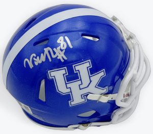 Willie Rodriguez autograph, Willie Rodriguez signed, Kentucky Wildcats memorabilia, signed mini helmet, Kentucky collectible, BAS authenticated, autographed mini helmet, tight end autograph, SEC football memorabilia, college football memorabilia, Wildcats collectible, mini helmet display, All-SEC autograph, Kentucky football autograph, Wildcats tight end