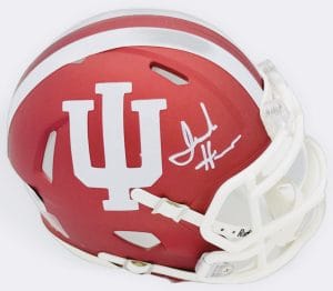 Josh Hoover autograph, Josh Hoover signed, Indiana Hoosiers memorabilia, national champion memorabilia, signed mini helmet, Indiana collectible, BAS authenticated, autographed mini helmet, quarterback autograph, Big Ten football memorabilia, college football memorabilia, Hoosiers collectible, mini helmet display, TCU transfer autograph, Indiana football autograph