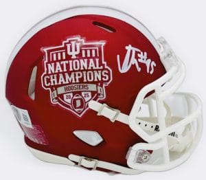 Tyrique Tucker Signed National Champions Indiana Hoosiers Mini Helmet BAS J33