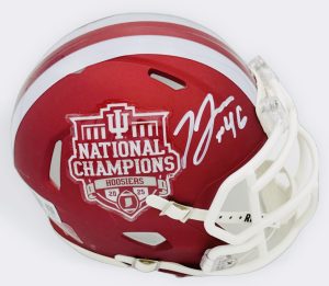 Isaiah Jones autograph, Isaiah Jones signed, Indiana Hoosiers memorabilia, national champion memorabilia, signed mini helmet, Indiana collectible, BAS authenticated, autographed mini helmet, linebacker autograph, Big Ten football memorabilia, college football memorabilia, Hoosiers collectible, mini helmet display, 2025 national champions, Indiana football autograph