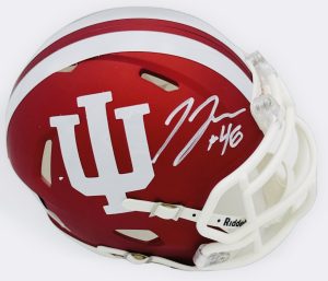 Isaiah Jones autograph, Isaiah Jones signed, Indiana Hoosiers memorabilia, national champion memorabilia, signed mini helmet, Indiana collectible, BAS authenticated, autographed mini helmet, linebacker autograph, Big Ten football memorabilia, college football memorabilia, Hoosiers collectible, mini helmet display, Big Ten linebacker, Indiana football autograph