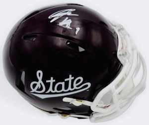 Kamario Taylor autograph, Kamario Taylor signed, Mississippi State Bulldogs memorabilia, Heisman contender memorabilia, signed mini helmet, Mississippi State collectible, BAS authenticated, autographed mini helmet, quarterback autograph, SEC football memorabilia, college football memorabilia, Bulldogs collectible, mini helmet display, Heisman Trophy candidate, Mississippi State football autograph