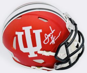 Josh Hoover autograph, Josh Hoover signed, Indiana Hoosiers memorabilia, national champion memorabilia, signed mini helmet, Indiana collectible, BAS authenticated, autographed mini helmet, quarterback autograph, Big Ten football memorabilia, college football memorabilia, Hoosiers collectible, mini helmet display, TCU transfer autograph, Indiana football autograph