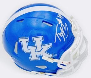 Ty Bryant autograph, Ty Bryant signed, Kentucky Wildcats memorabilia, signed mini helmet, Kentucky collectible, BAS authenticated, autographed mini helmet, safety autograph, SEC football memorabilia, college football memorabilia, Wildcats collectible, mini helmet display, All-SEC autograph, Kentucky football autograph, Wildcats defensive back
