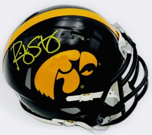 Ricky Stanzi autograph, Ricky Stanzi signed, Iowa Hawkeyes memorabilia, signed mini helmet, Iowa collectible, BAS authenticated, autographed mini helmet, quarterback autograph, Big Ten football memorabilia, college football memorabilia, Hawkeyes collectible, mini helmet display, Orange Bowl champion, Iowa football autograph, Hawkeyes quarterback