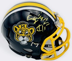 Cayden Lee autograph, Cayden Lee signed, Missouri Tigers memorabilia, Mizzou memorabilia, signed mini helmet, Missouri collectible, BAS authenticated, autographed mini helmet, wide receiver autograph, SEC football memorabilia, college football memorabilia, Mizzou collectible, mini helmet display, NCAA memorabilia, Missouri football autograph