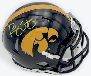 Ricky Stanzi autograph, Ricky Stanzi signed, Iowa Hawkeyes memorabilia, signed mini helmet, Iowa collectible, BAS authenticated, autographed mini helmet, quarterback autograph, Big Ten football memorabilia, college football memorabilia, Hawkeyes collectible, mini helmet display, Orange Bowl champion, Iowa football autograph, Hawkeyes quarterback