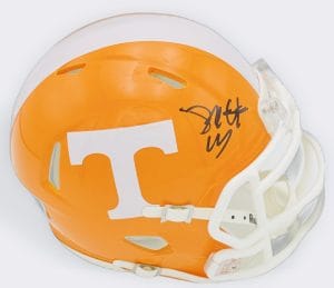 Daune Morris autograph, Daune Morris signed, Tennessee Volunteers memorabilia, signed mini helmet, Tennessee collectible, BAS authenticated, autographed mini helmet, running back autograph, SEC football memorabilia, college football memorabilia, Volunteers collectible, mini helmet display, NCAA memorabilia, Tennessee football autograph, Vols running back