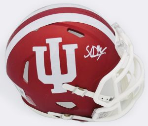 Stephen Daley autograph, Stephen Daley signed, Indiana Hoosiers memorabilia, signed mini helmet, Indiana collectible, BAS authenticated, autographed mini helmet, defensive lineman autograph, Big Ten football memorabilia, college football memorabilia, Hoosiers collectible, mini helmet display, All-America autograph, Indiana football autograph, national champion autograph
