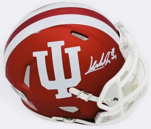 Lee Beebe autograph, Lee Beebe signed, Indiana Hoosiers memorabilia, national champion memorabilia, signed mini helmet, Indiana collectible, BAS authenticated, autographed mini helmet, running back autograph, Big Ten football memorabilia, college football memorabilia, Hoosiers collectible, mini helmet display, UAB transfer autograph, Indiana football autograph