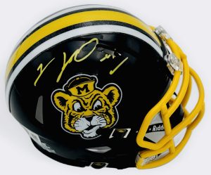 Donovan Olugbode autograph, Donovan Olugbode signed, Missouri Tigers memorabilia, Mizzou memorabilia, signed mini helmet, Missouri collectible, BAS authenticated, autographed mini helmet, wide receiver autograph, SEC football memorabilia, college football memorabilia, Mizzou collectible, mini helmet display, NCAA memorabilia, Missouri football autograph