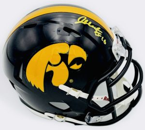 Jeremy Hecklinski autograph, Jeremy Hecklinski signed, Iowa Hawkeyes memorabilia, signed mini helmet, Iowa collectible, BAS authenticated, autographed mini helmet, quarterback autograph, Big Ten football memorabilia, college football memorabilia, Hawkeyes collectible, mini helmet display, NCAA memorabilia, Iowa football autograph, Hawkeyes quarterback