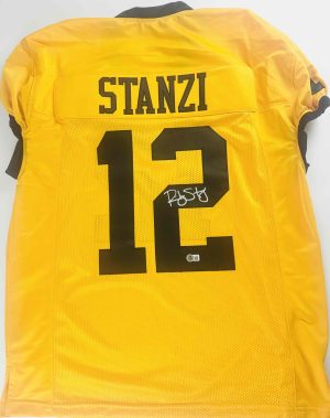 Ricky Stanzi autograph, Ricky Stanzi signed, Iowa Hawkeyes memorabilia, signed custom jersey, game cut jersey, Iowa collectible, BAS authenticated, autographed football jersey, quarterback autograph, Big Ten football memorabilia, college football memorabilia, Hawkeyes collectible, Orange Bowl champion, Iowa football autograph, XL jersey autograph