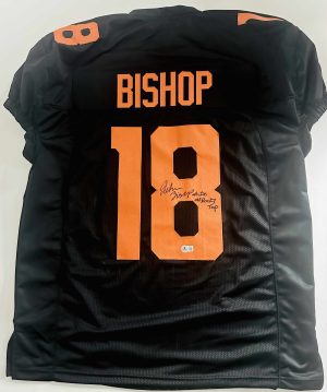 DeSean Bishop Signed Custom Jersey – Tennessee Volunteers – Autograph – BAS Certified Own a piece of Tennessee Volunteers football history with this DeSean Bishop Signed Custom Jersey – Tennessee Volunteers – BAS Certified, a premium display collectible featuring one of the SEC's most productive running backs. 🍊 A Tennessee Volunteers Standout This custom Tennessee Volunteers jersey has been personally hand-signed by DeSean Bishop, standout running back for the Tennessee Volunteers. Bishop returns as an All-SEC 1,000-yard rusher, anchoring the Vols backfield and establishing himself as one of the conference's most productive and reliable running backs. 👕 Custom Jersey This collectible is a custom Tennessee Volunteers jersey, offering a bold, full-size display piece with a large, clean signing surface. Signed jerseys are among the most popular autograph formats thanks to their strong visual presence when framed or mounted, making them a centerpiece for any fan cave or office. ✅ BAS Authenticated This jersey has been personally hand-signed by DeSean Bishop and authenticated by Beckett Authentication Services (BAS), one of the most trusted names in the autograph authentication industry. BAS certification provides collectors with added confidence and peace of mind regarding the autograph's authenticity. 📦 Product Features & Details ✅ Authentic hand-signed autograph from DeSean Bishop ✅ Custom Tennessee Volunteers jersey ✅ Premium display piece with a large, clean signing surface ✅ Beckett Authentication Services (BAS) Certified ✅ Ideal collectible for Tennessee or SEC football fans ✅ Great display piece for any college football memorabilia collection 🔥 Why This DeSean Bishop Signed Jersey Is a Must-Have Features an All-SEC 1,000-yard rusher Jersey format offers premium display presence BAS authentication ensures peace of mind Great addition to any SEC or college football memorabilia collection Ideal for display in a home, office, or fan cave 📈 Investment-Grade College Football Memorabilia Signed jerseys from standout SEC running backs continue to attract strong collector interest, especially from competitive programs like Tennessee. With verified BAS authentication, this piece offers excellent display value and long-term collectible potential. Secure this DeSean Bishop Signed Custom Jersey – Tennessee Volunteers – BAS Certified today and add a standout Volunteers collectible to your collection.