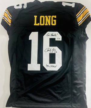 Chuck Long autograph, Chuck Long signed, Iowa Hawkeyes memorabilia, signed custom jersey, Iowa collectible, BAS authenticated, autographed football jersey, quarterback autograph, Big Ten football memorabilia, college football memorabilia, Hawkeyes collectible, Heisman runner-up, College Football Hall of Fame, Maxwell Award winner, Iowa football autograph