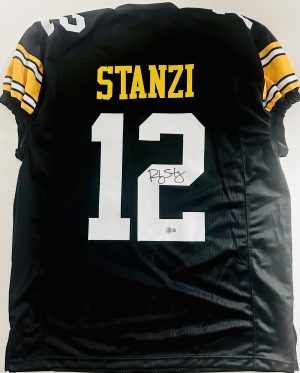Ricky Stanzi autograph, Ricky Stanzi signed, Iowa Hawkeyes memorabilia, signed custom jersey, Iowa collectible, BAS authenticated, autographed football jersey, quarterback autograph, Big Ten football memorabilia, college football memorabilia, Hawkeyes collectible, Orange Bowl champion, XL jersey autograph, Iowa football autograph, Hawkeyes quarterback