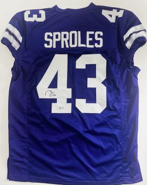Darren Sproles autograph, Darren Sproles signed, Kansas State Wildcats memorabilia, signed custom jersey, game jersey autograph, K-State memorabilia, BAS authenticated, autographed football jersey, running back autograph, Big 12 football memorabilia, college football memorabilia, Wildcats collectible, College Football Hall of Fame, Super Bowl champion autograph, Kansas State football autograph