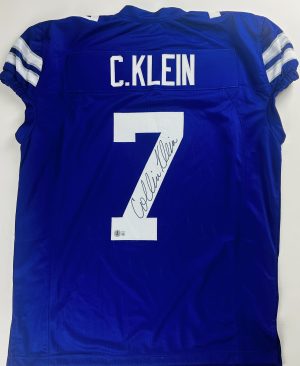 Collin Klein autograph, Collin Klein signed, Kansas State Wildcats memorabilia, signed custom jersey, game jersey autograph, K-State memorabilia, BAS authenticated, autographed football jersey, quarterback autograph, Big 12 football memorabilia, college football memorabilia, Wildcats collectible, Heisman finalist autograph, Kansas State head coach, Kansas State football autograph