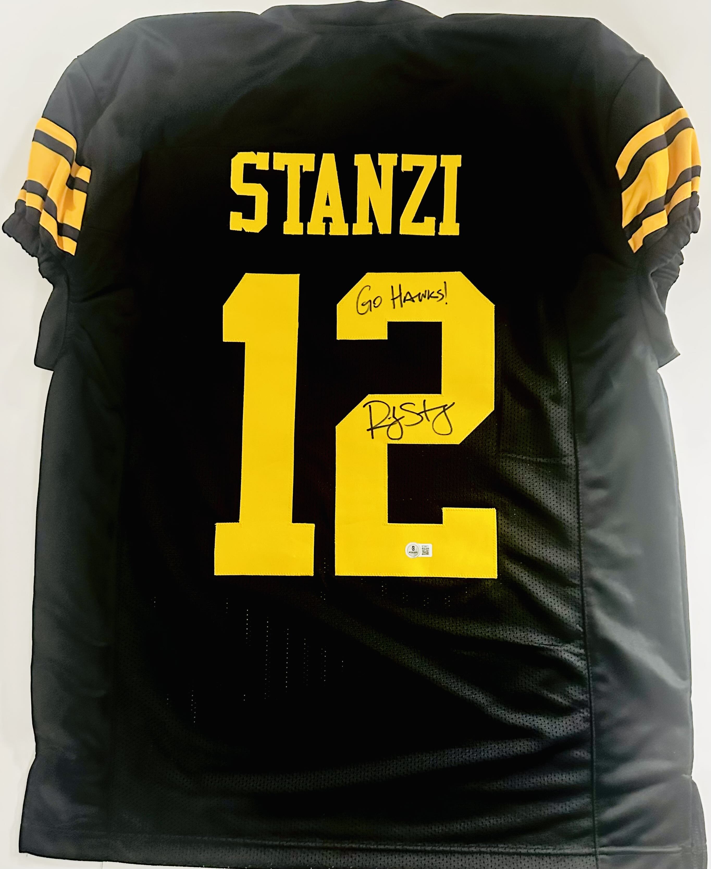 Ricky Stanzi autograph, Ricky Stanzi signed, Iowa Hawkeyes memorabilia, signed custom jersey, Iowa collectible, BAS authenticated, autographed football jersey, quarterback autograph, Big Ten football memorabilia, college football memorabilia, Hawkeyes collectible, Orange Bowl champion, Iowa football autograph, Hawkeyes quarterback, custom jersey display