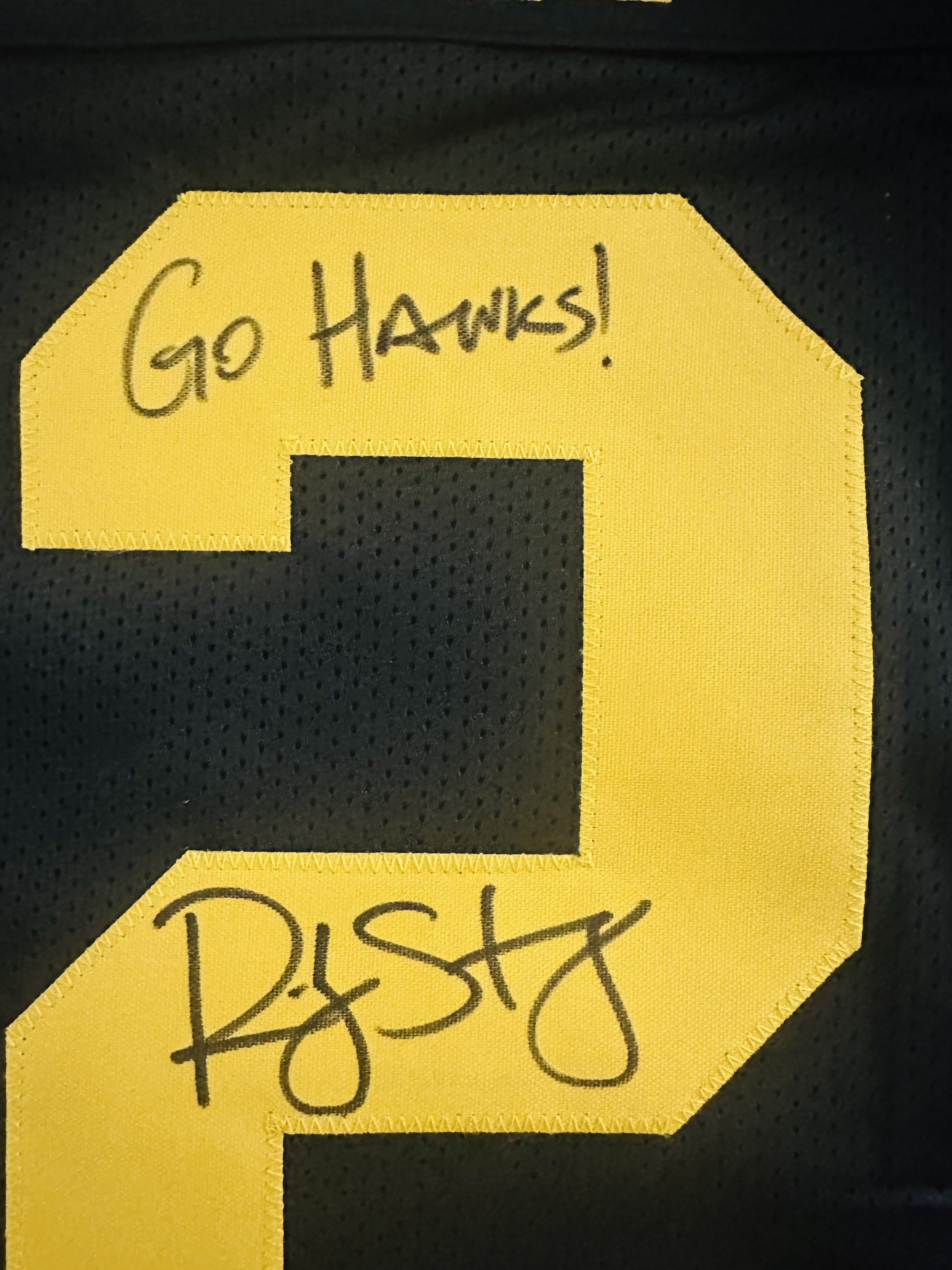 Ricky Stanzi Signed Custom Jersey Iowa Hawkeyes XL Autograph Beckett BAS J72 - Image 2