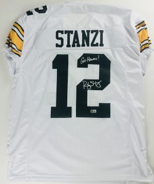 Ricky Stanzi autograph, Ricky Stanzi signed, Iowa Hawkeyes memorabilia, signed custom jersey, Iowa collectible, BAS authenticated, autographed football jersey, quarterback autograph, Big Ten football memorabilia, college football memorabilia, Hawkeyes collectible, Orange Bowl champion, Iowa football autograph, Hawkeyes quarterback, custom jersey display
